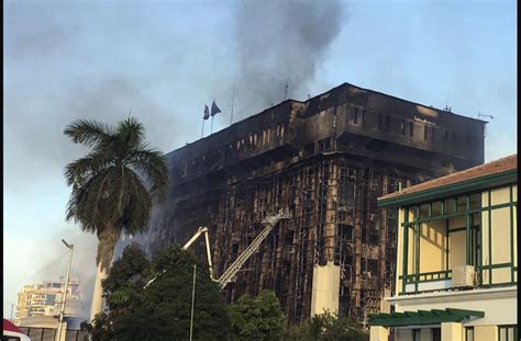 Fire erupts in a police headquarters in Egypt, injuring at least 14 people